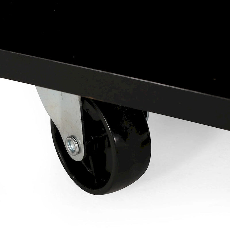 Îlot de cuisine sur roulettes avec porte, 2 tiroirs, 3 étagères, table de cuisine roulante de 80 cm de large avec meuble de rangement