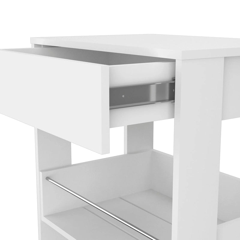 Îlot de cuisine avec 2 armoires et 3 étagères ouvertes - 59L x 26P x 35H