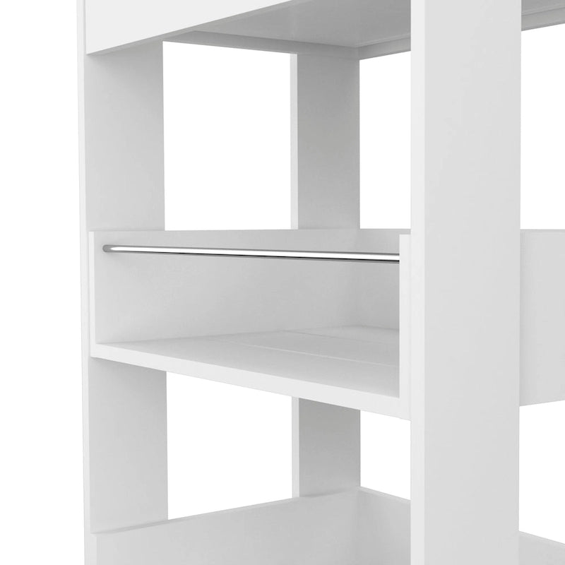 Îlot de cuisine avec 2 armoires et 3 étagères ouvertes - 59L x 26P x 35H