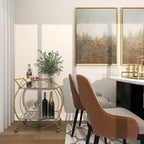 Chariot de bar contemporain en fer 30 x 27 x 15