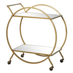 Chariot de bar contemporain en fer 30 x 27 x 15