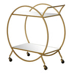 Chariot de bar contemporain en fer 30 x 27 x 15
