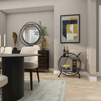 Chariot de bar contemporain en fer 30 x 27 x 15