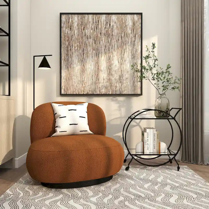 Chariot de bar contemporain en fer 30 x 27 x 15