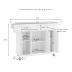 Desserte de cuisine grand format avec plateau en granit, finition cerisier - 51,5L x 18P x 36H