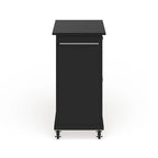 Desserte de cuisine/Îlot portable compact à plateau en granite noir – 18P x 31L x 35,5H