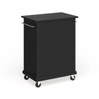 Desserte de cuisine/Îlot portable compact à plateau en granite noir – 18P x 31L x 35,5H
