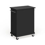 Desserte de cuisine/Îlot portable compact à plateau en granite noir – 18P x 31L x 35,5H