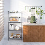 Étagère de Rangement de Cuisine Polyvalente à 4 Niveaux - Organisateur Élégant de Type « Bakers Rack » - 23,5 x 13,5 x 53,5 (L x l x H)