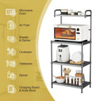 Étagère de Rangement de Cuisine Polyvalente à 4 Niveaux - Organisateur Élégant de Type « Bakers Rack » - 23,5 x 13,5 x 53,5 (L x l x H)