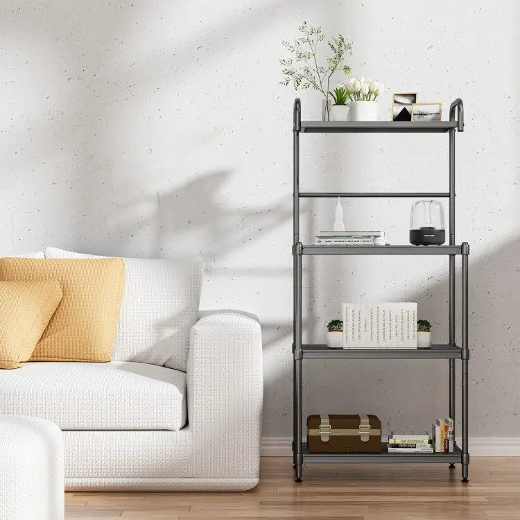 Étagère de Rangement de Cuisine Polyvalente à 4 Niveaux - Organisateur Élégant de Type « Bakers Rack » - 23,5 x 13,5 x 53,5 (L x l x H)