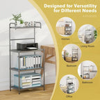 Étagère de Rangement de Cuisine Polyvalente à 4 Niveaux - Organisateur Élégant de Type « Bakers Rack » - 23,5 x 13,5 x 53,5 (L x l x H)