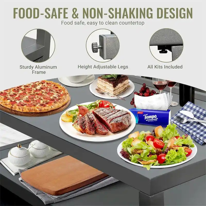 Îlot de cuisine extérieure avec rangement