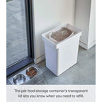 Récipient de rangement hermétique à roulettes pour aliments pour animaux - Très grand 11,3 kg / 25 L