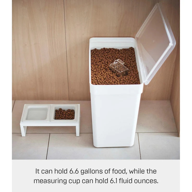 Récipient de rangement hermétique à roulettes pour aliments pour animaux - Très grand 11,3 kg / 25 L