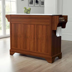 Îlot de cuisine/Chariot Lafayette avec plateau en granit Cherry - 51,5 po L x 18 po P x 36 po H