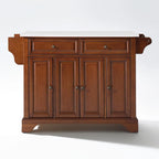 Îlot de cuisine/Chariot Lafayette avec plateau en granit Cherry - 51,5 po L x 18 po P x 36 po H