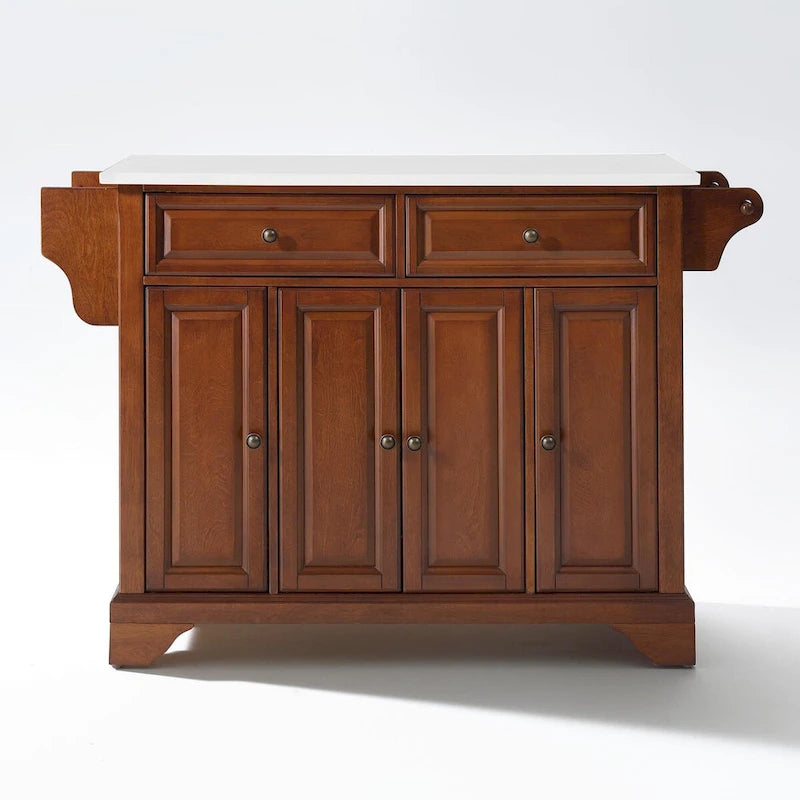 Îlot de cuisine/Chariot Lafayette avec plateau en granit Cherry - 51,5 po L x 18 po P x 36 po H
