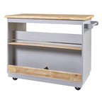 Îlot de cuisine roulant avec rangement, chariot de cuisine double face