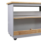 Îlot de cuisine roulant avec rangement, chariot de cuisine double face