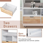 Îlot de cuisine roulant avec rangement, chariot de cuisine double face