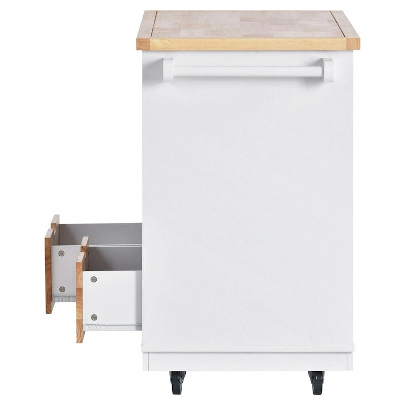 Îlot de cuisine roulant avec rangement, chariot de cuisine double face