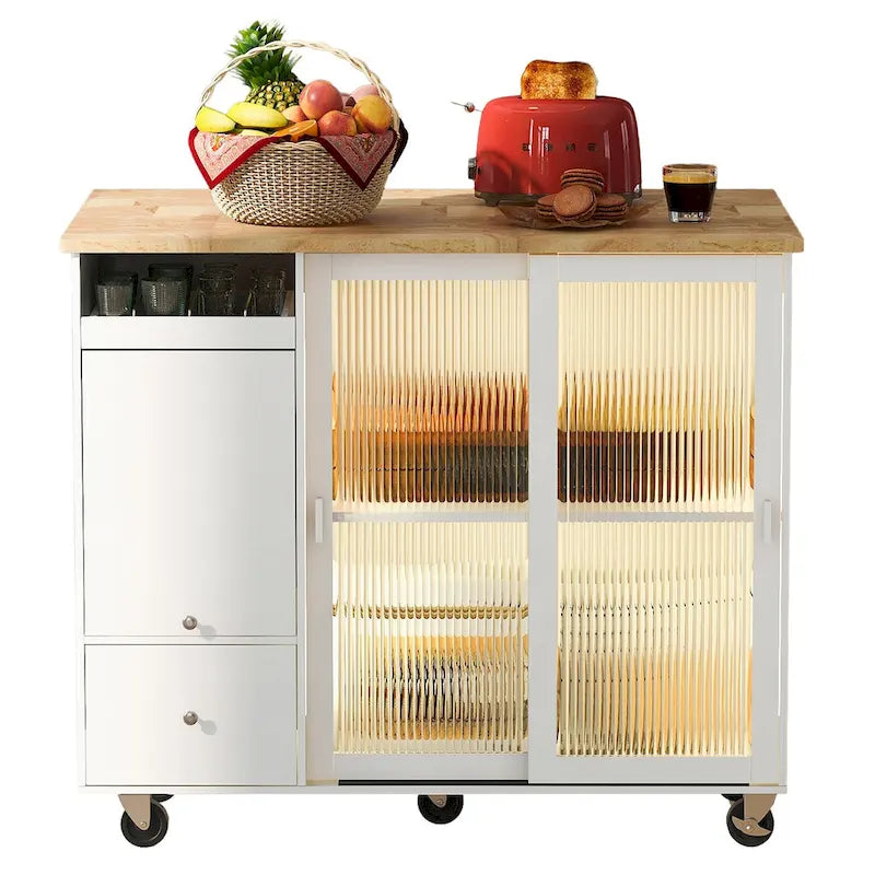 Îlot de cuisine avec abattant, lumière LED