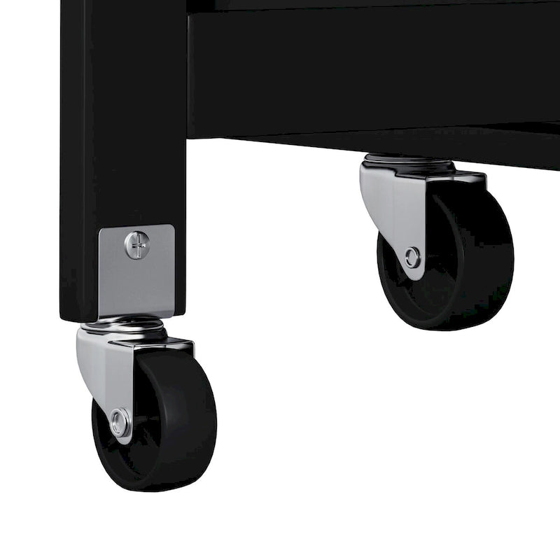 Desserte d'îlot de cuisine multifonctionnelle avec porte-épices, porte-serviettes, casier à vin et plateau pliant en bois d'hévéa